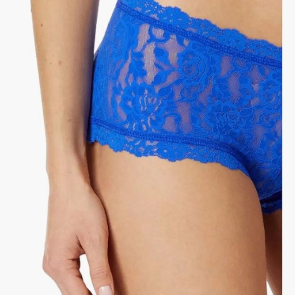 hanky panky Signature Lace Boyshort Blue Solace Bottoms Size M 8851